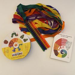Eric Carle Hungry Caterpillar Puzzle, Mixed Up Chameleon Book & 6 Ribbon Wands