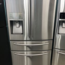 Counter Depth Stainless 4 Door French Door Refrigerator 