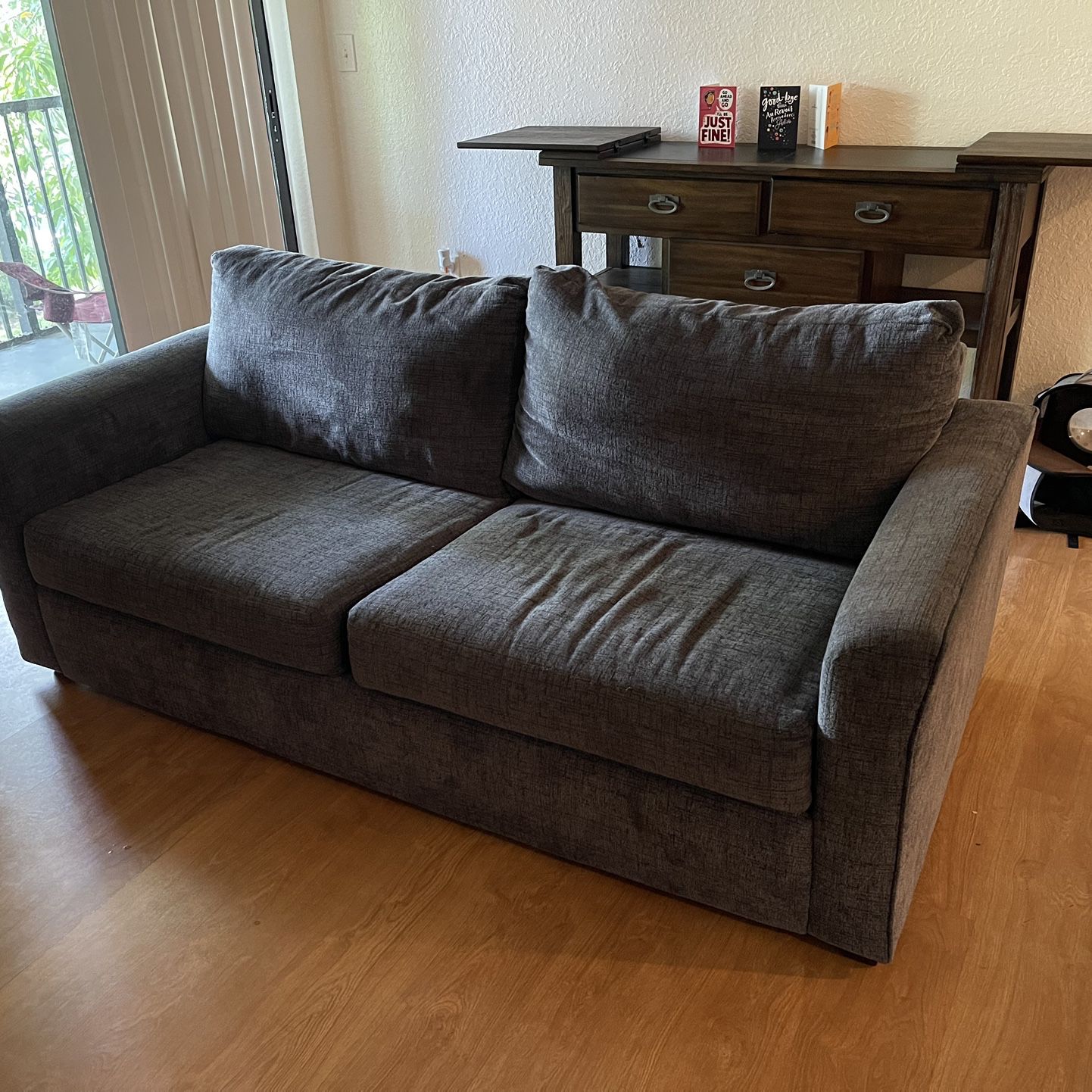 Queen Gray Sleeper Sofa $300