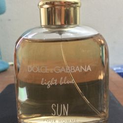 Dolce & Gabbana Light Blue Sun Pour Homme Eau de Toilette EDT 4.2 oz 125 ml Men Cologne Fragrance Perfume Spray