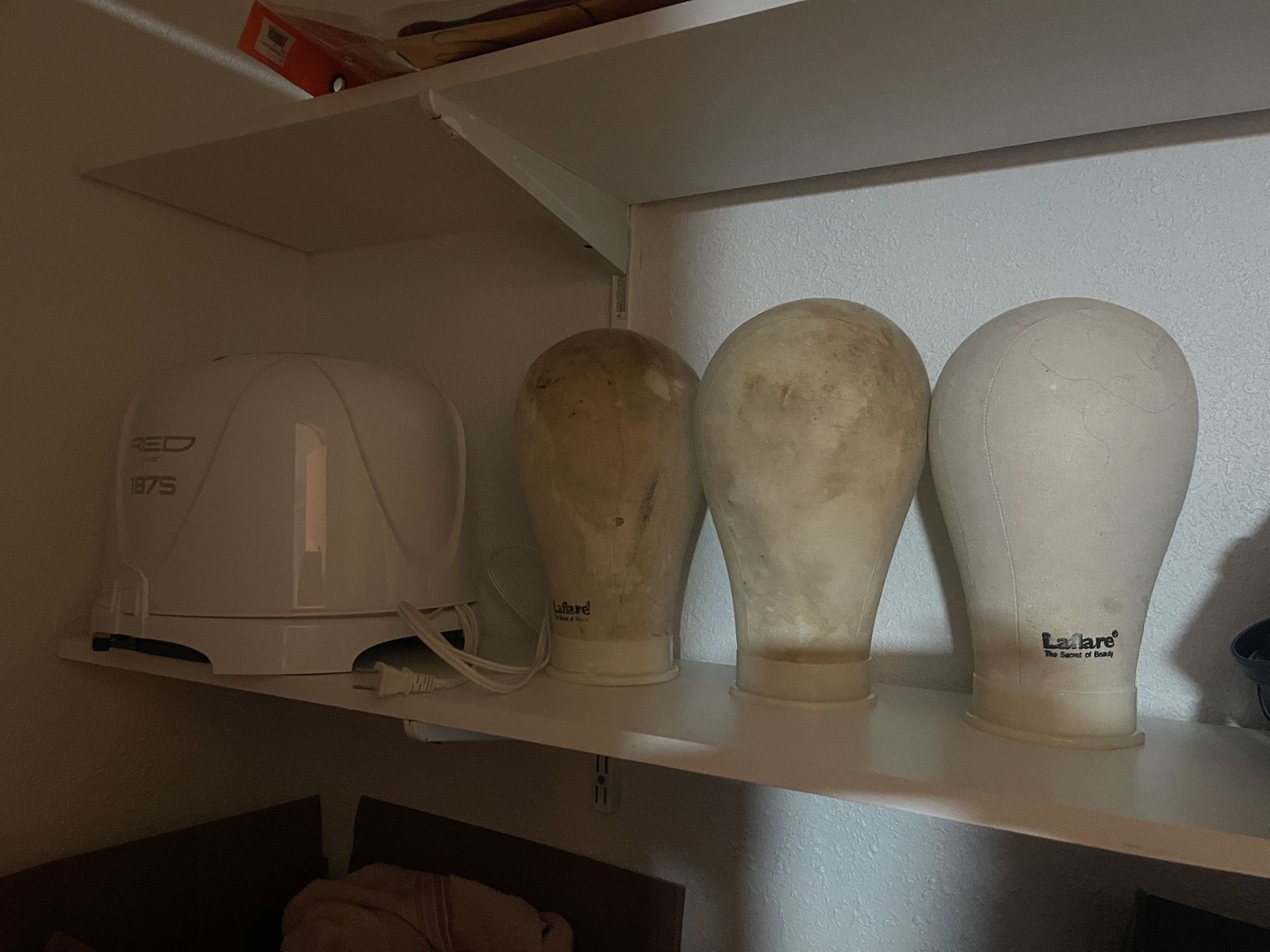 Wig Heads And Hair Dryer