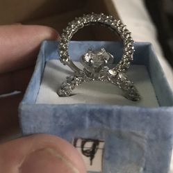 Fashion Diamond Round Zircon Engagement Rings New 