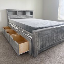 Full Bed And Drawers With Mattress 