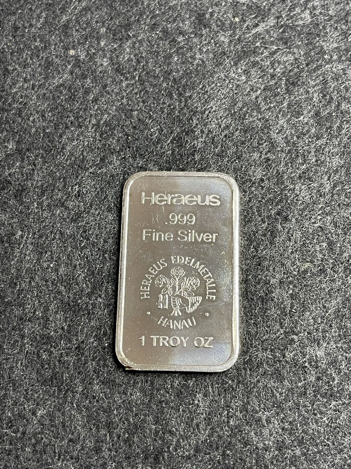1oz Bar .999 Silver Bullion