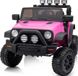 Pink 24V Kids Ride-On Truck with Bluetooth