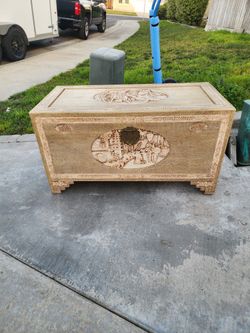 Stunning Hand Carved Chest For Sale In Manteca 