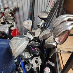 Golf club lot... $ 10 each to whomever buys everything.  Each worth double and more. 