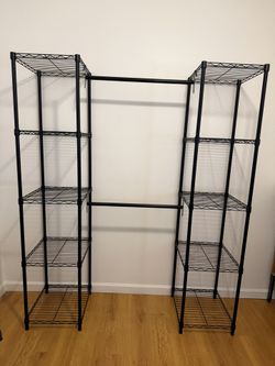Expandable Wire Closet System, L59-82” x W18” x H71.5”