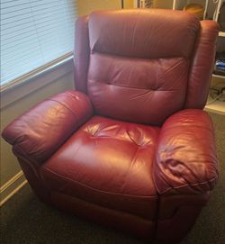 Red Leather Recliner