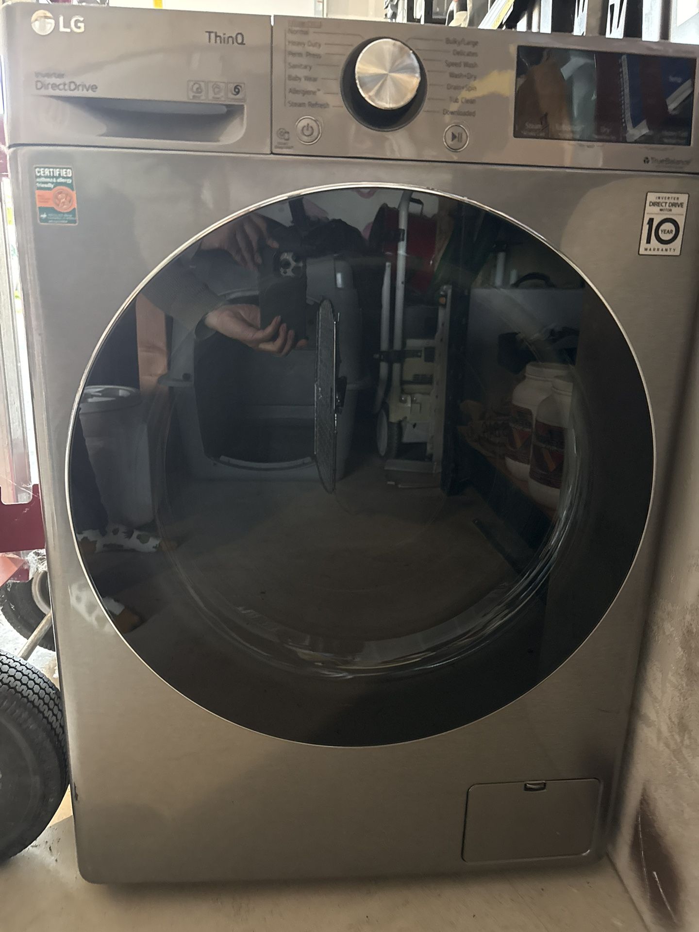 LG 2.4-Cu. Feet Capacity Graphite Steel Ventless All-In-One Washer Dryer Combo
