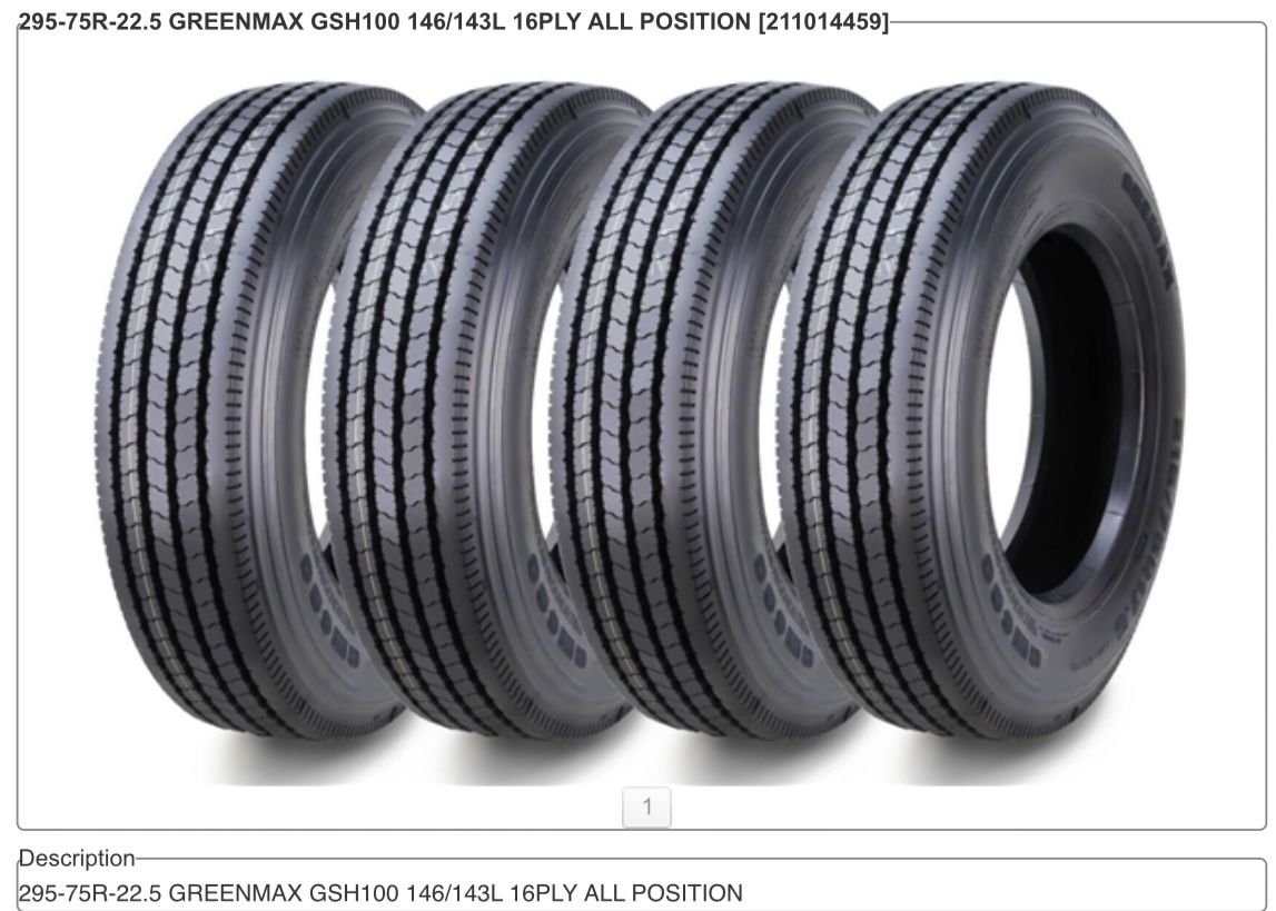 Semi Truck Tires For Sale 295/75/22.5