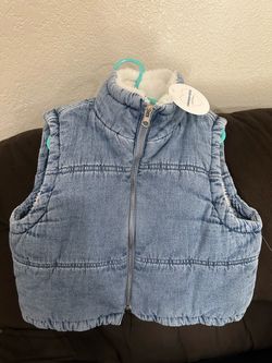 Jean Fur Vest Size 7/8 Girls