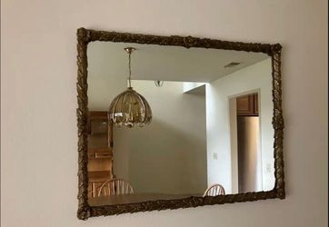 Antique ornate gold Victorian mirror home decor