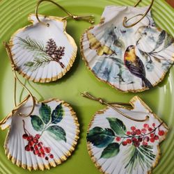 Decoupage Shell Ornaments 