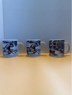 Licensed Currier & Ives Mugs - 2 lb Scale Verified Set
