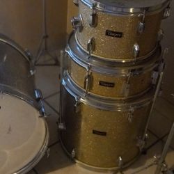 Tempro 1960's 4 pc silver Sparkel Drum Set