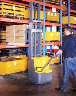 Full Electric Straddle Stacker A-3021 | 118" Lift Height