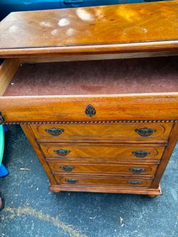 Vintage Upright Chest- 38”Lx18.5”Wx54.5”H