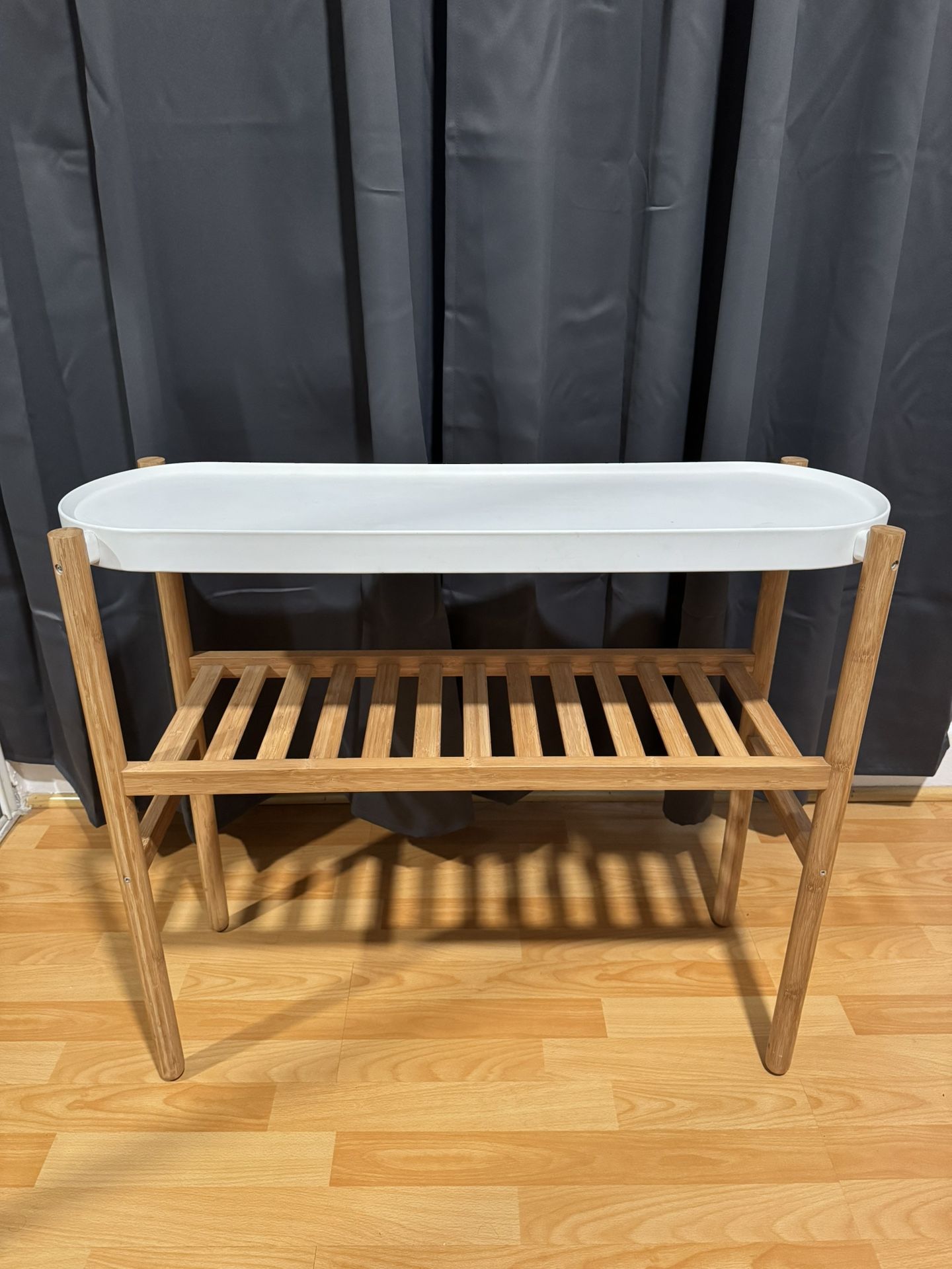Ikea Satsumas Plant Stand Shelves Bamboo White