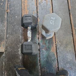 15 lbs And 25 Lbs Hex Dumbells