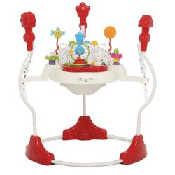 Dream On Me Zany 2-in-1 Activity Center and Bouncer in White & Black Print