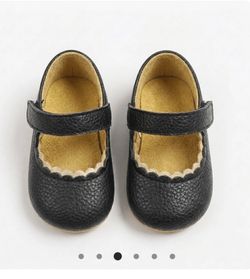 Size 3 Black Soft Baby Shoes