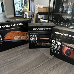 Ovente - Panini Grill, Slow Cooker, Griddle