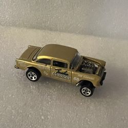 Hot Wheels New For 2013 American Turbo #190 '55 Chevy Bel Air Gasser Gold w 5SPs