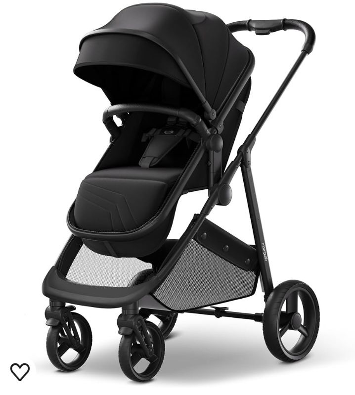 Mompush Wiz 2-In-1 Baby Stroller With Bassinet Mode - Foldable Infant-Toddler Stroller 