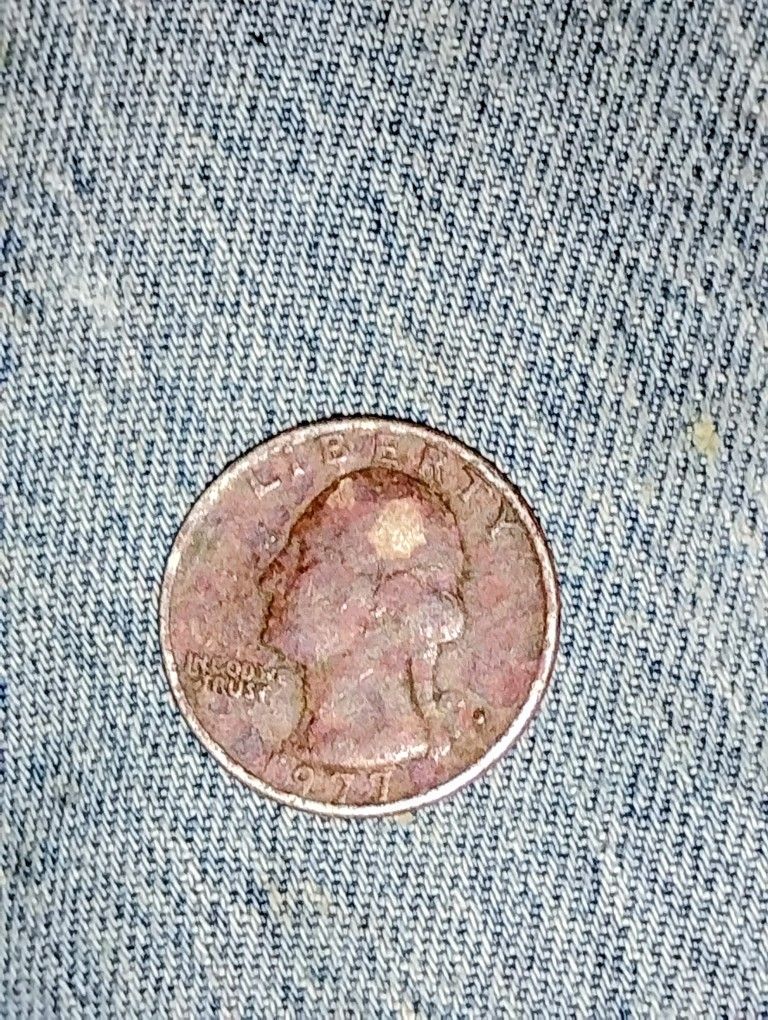 Very Rare 1977 Washington Quarter Many Errors Filled In D