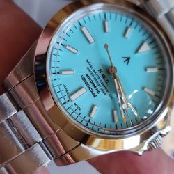 STUNNING Turquoise NAVAL Watch Company Automatic Watch 