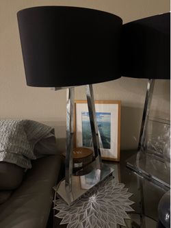 Pair of tall end table lamps or bedroom lamps.