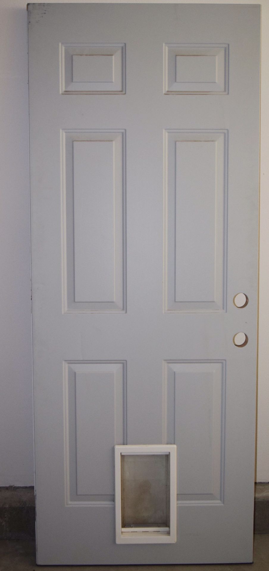 STEEL METAL DOOR Masonite Steel Metal Insulated Dog Door Pre Owned Condition See Photos for Specifications & Size