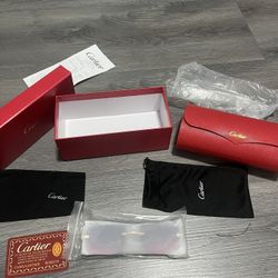 Cartier Pink Tint Glasses With Gold Frame 'Double C's'