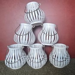 Six White Small Lanterns
