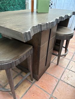 Bar with stools