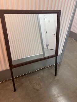 Dark Brown Framed Mirror 