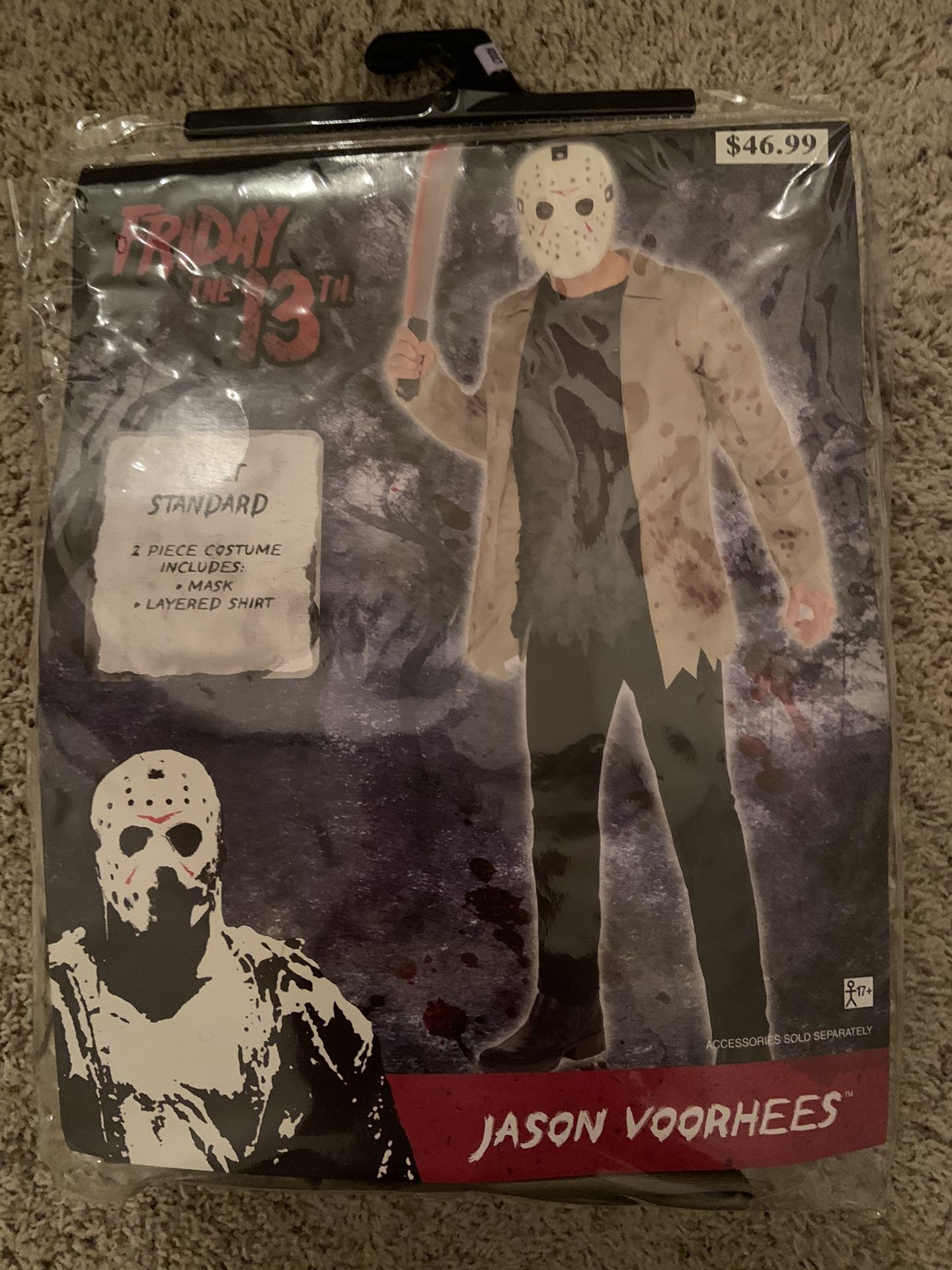 Costume “Jason Vorhees” Friday The 13th Adult Men Size Adult Standard Up To Size 42
