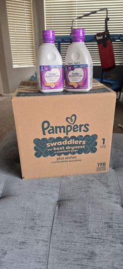 198 pampers swaddlers and 2 similac allimentum