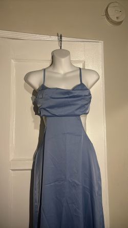 Baby Blue Dress Size M (Satin Fabric ) 