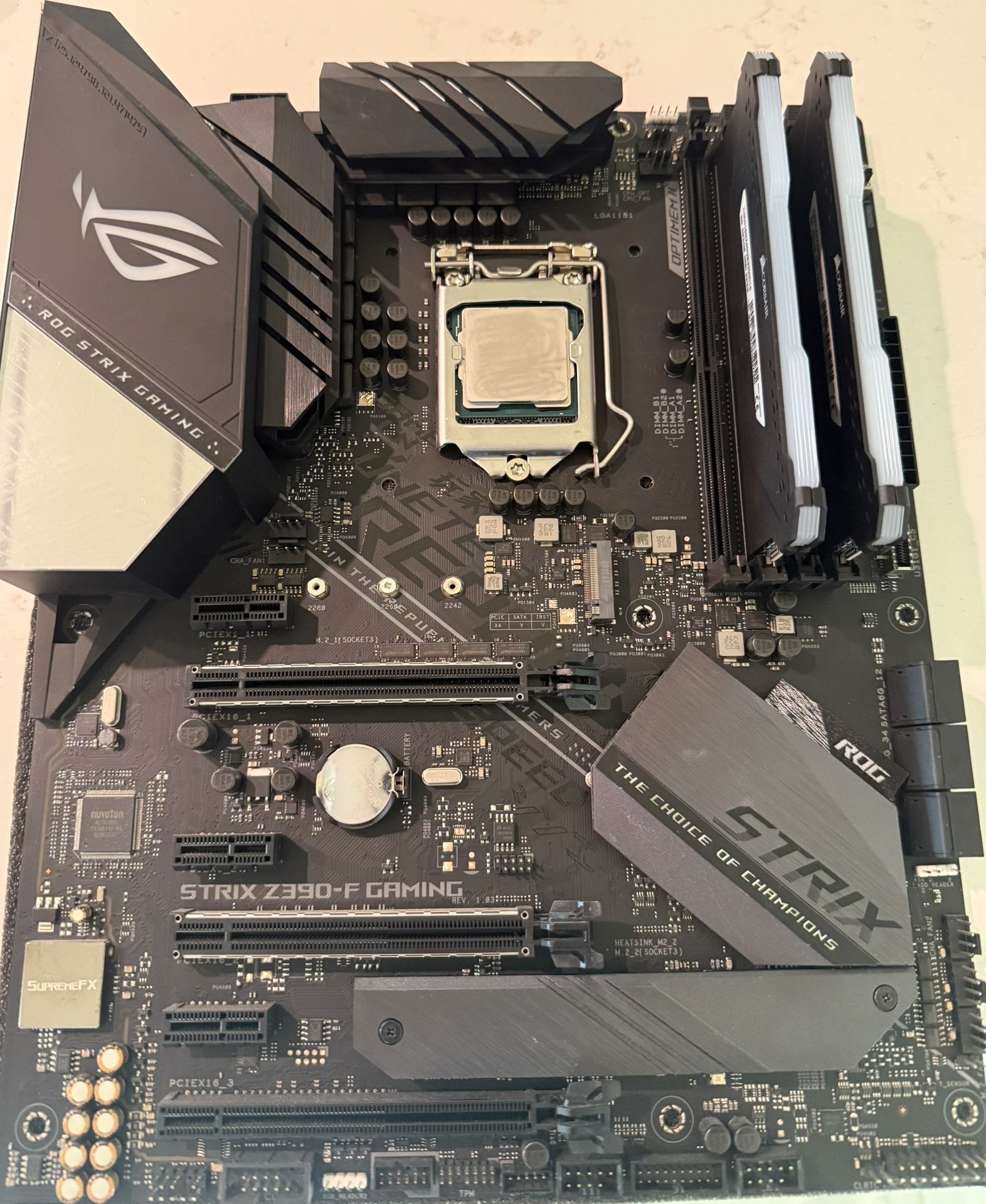 i9-9900k - Asus Z390 E Motherboard - Corsair 16gb Ram Combo