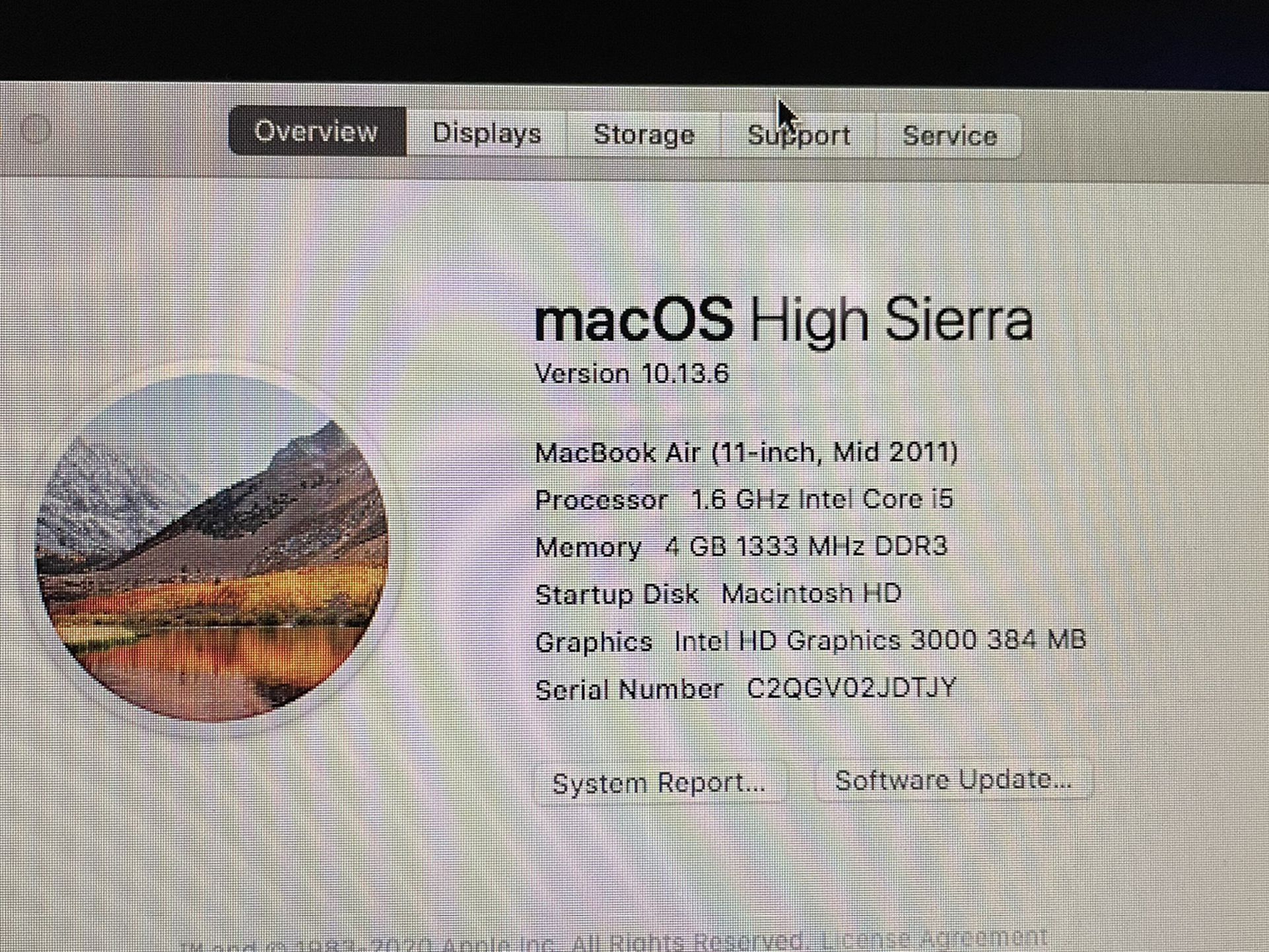 2011 Macbook Air 11” - No Battery