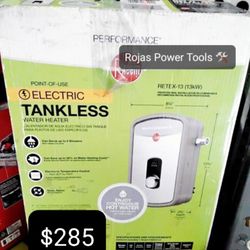 RHEEM PERFORMANCE 13KW SELF-MODULATING 2.54 GPM TANKLESS ELECTRIC WATER  HEATER for Sale in Indio, CA - OfferUp