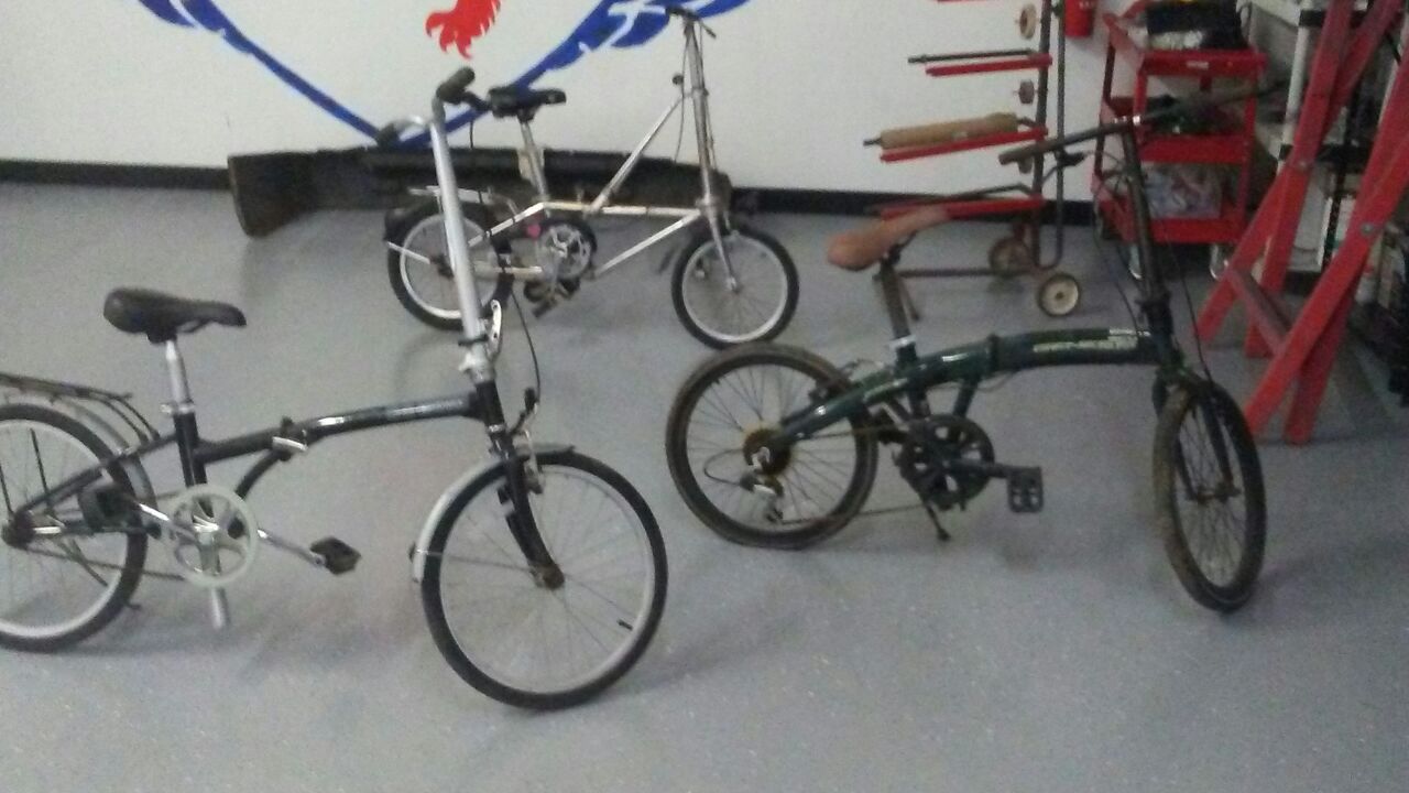 Set of folding bikes