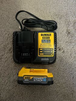 DeWalt 20V PowerStack Battery and DCB112 Charger