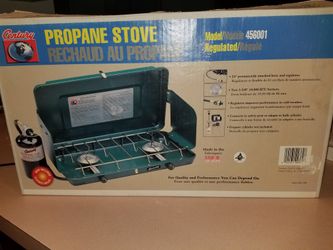 CENTURY PROPANE CAMPING STOVE 456001 HOSE INCLUDED.  MADE IN THE USA.  PICK UP MIDDLEBORO ONLY FINAL SALE 
