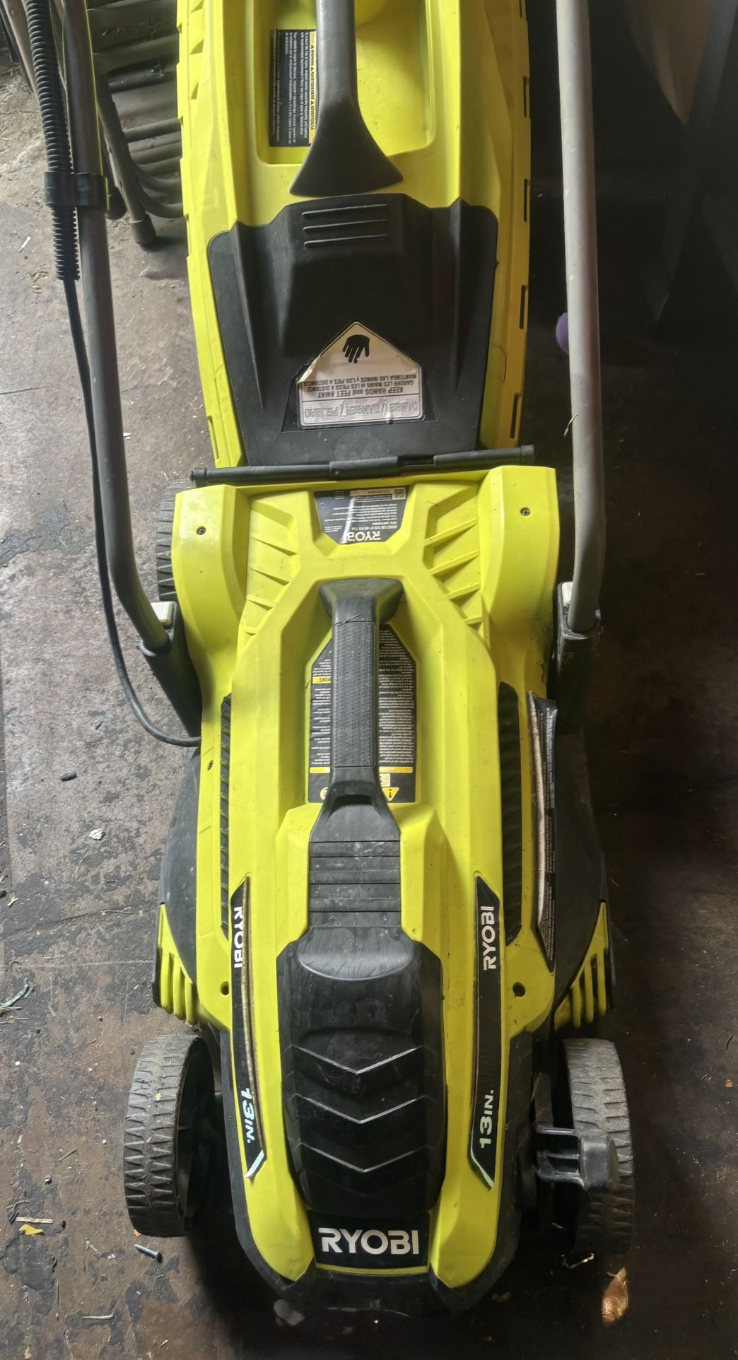 RYOBI Amp Corded Electric Walk Behind Push Lawn Mower