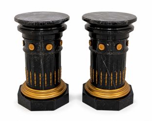 Pair of Italian Black Pedestals