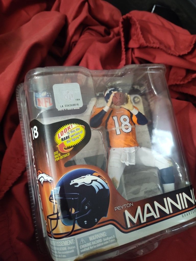 Very Rare Payton Manning Broncos Action Figure Mint Condition