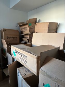 Many moving boxes to give